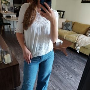 White lace blouse